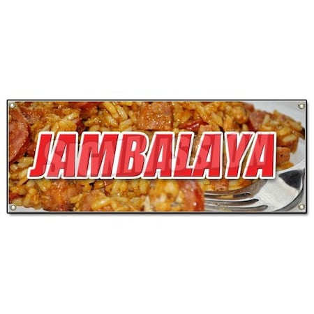 Signmission JAMBALAYA BANNER SIGN new orleans cajun gumbo po boys red beans rice muffuletta B-Jambalaya